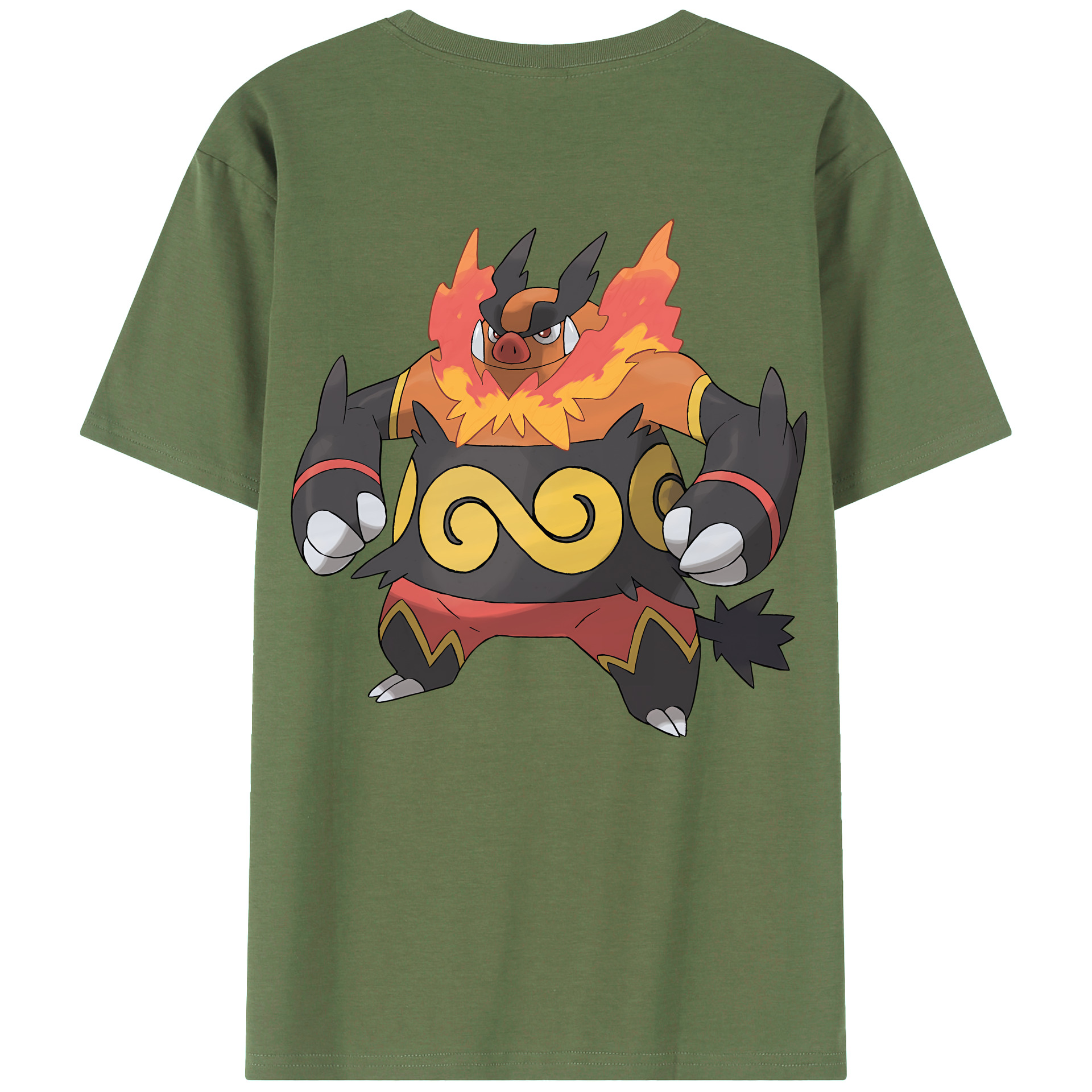 （画像用） ポケットモンスター Pokémon 綿100％ メンズ半袖Tシャツ（バックプリント） 通気性